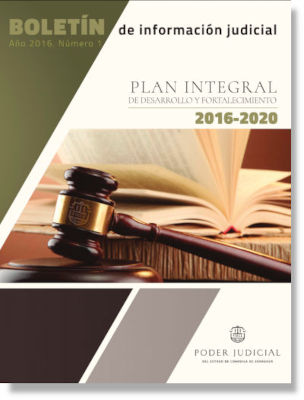 Boletín de Información Judicial Año 2016 No 1 Plan Integral 2016-2020