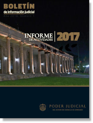 Boletín de Información Judicial Año 2018 No 1 Informe Anual de Actividades 2017